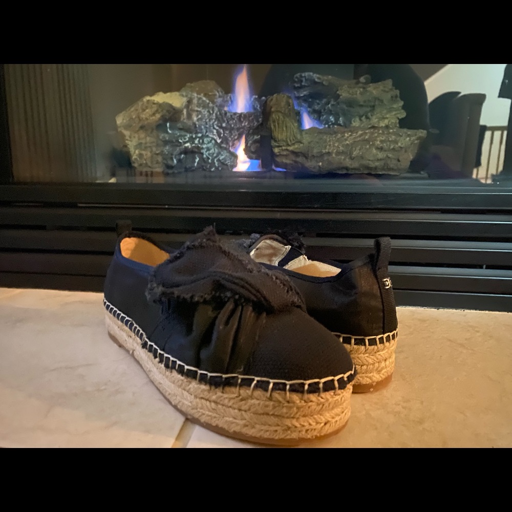Women's Black Cabrera Bow Platform Espadrilles